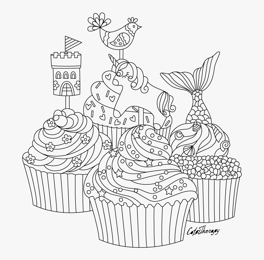 Transparent Fnaf Cupcake Png - Food Colouring Pages Cake, Png Download, Free Download