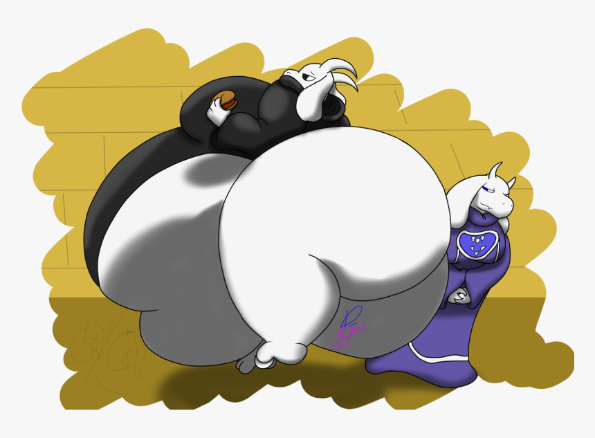 Asriel"s Burger - - Fat Undertale Toriel Fanart, HD Png Download, Free Download