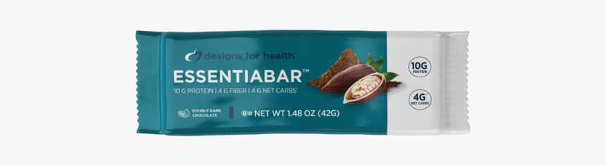 Essentiabar Double Dark Chocolate 18 Bars Double Dark - Chocolate, HD Png Download, Free Download