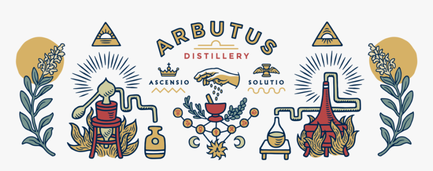 Arbutusmuralpreprep02 Copy-01 - Arbutus Distillery, HD Png Download, Free Download