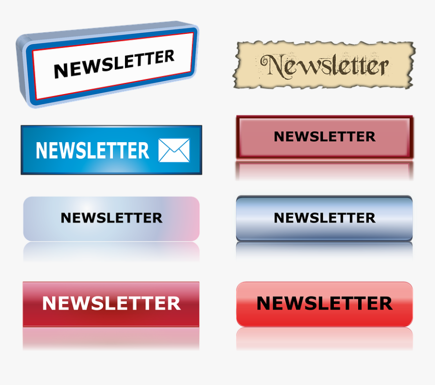 Newsletter, Button, Contact, App, Icon, Parchment - Sign Up For Newsletter, HD Png Download, Free Download