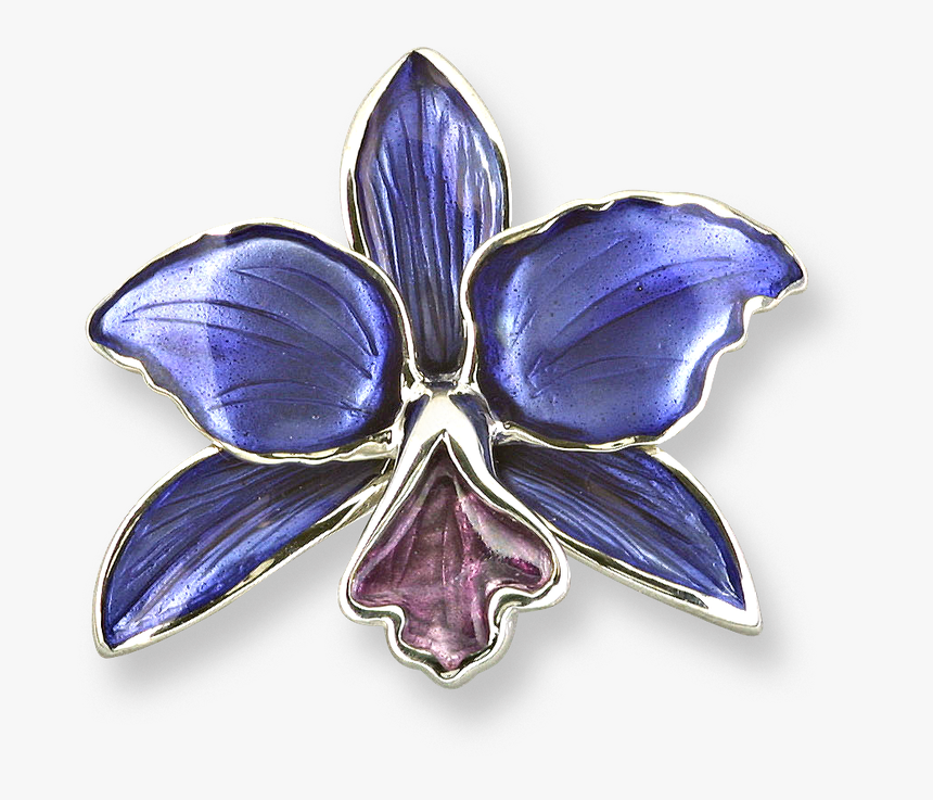 Nicole Barr Designs Sterling Silver Orchid Brooch-purple - Laelia, HD Png Download, Free Download