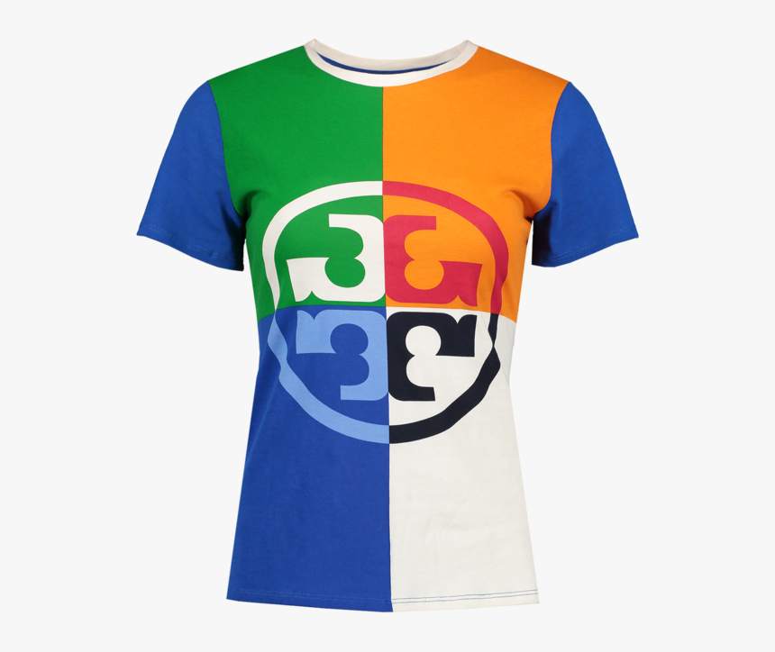 Transparent Tory Burch Logo Png - Tory Burch Color Block Logo Shirt, Png Download, Free Download