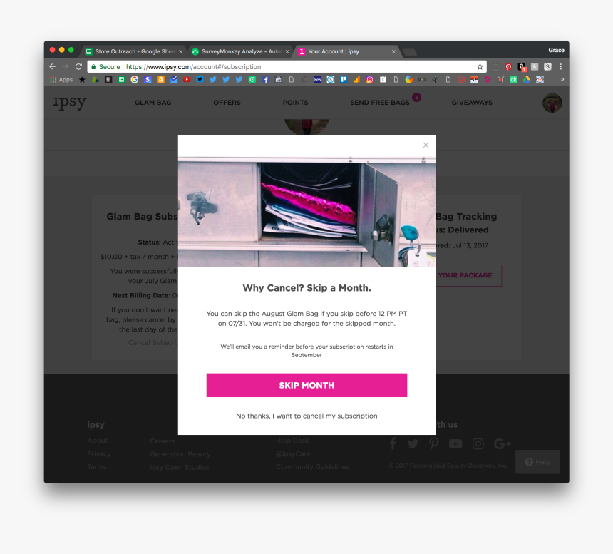 Ipsy Skip A Month, HD Png Download, Free Download