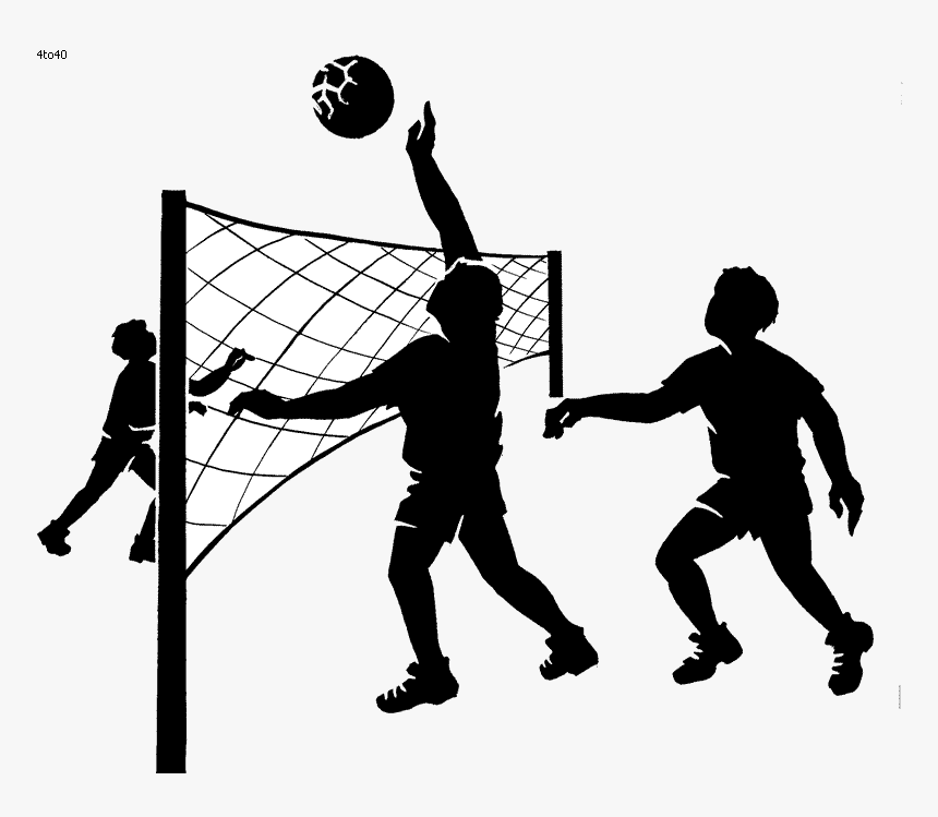 Volleyball Free Art Clip On Transparent Png - Playing Volleyball Clipart Bl...