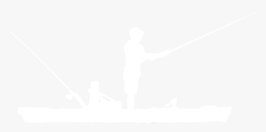 Fisherman Silhouette Png - Kayak Fishing Black And White, Transparent Png, Free Download