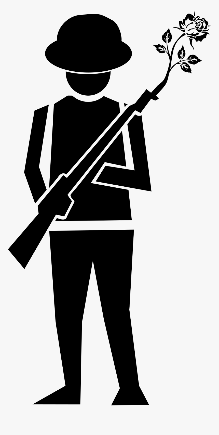 Army Silhouette Png - Miner Clipart Black And White, Transparent Png, Free Download
