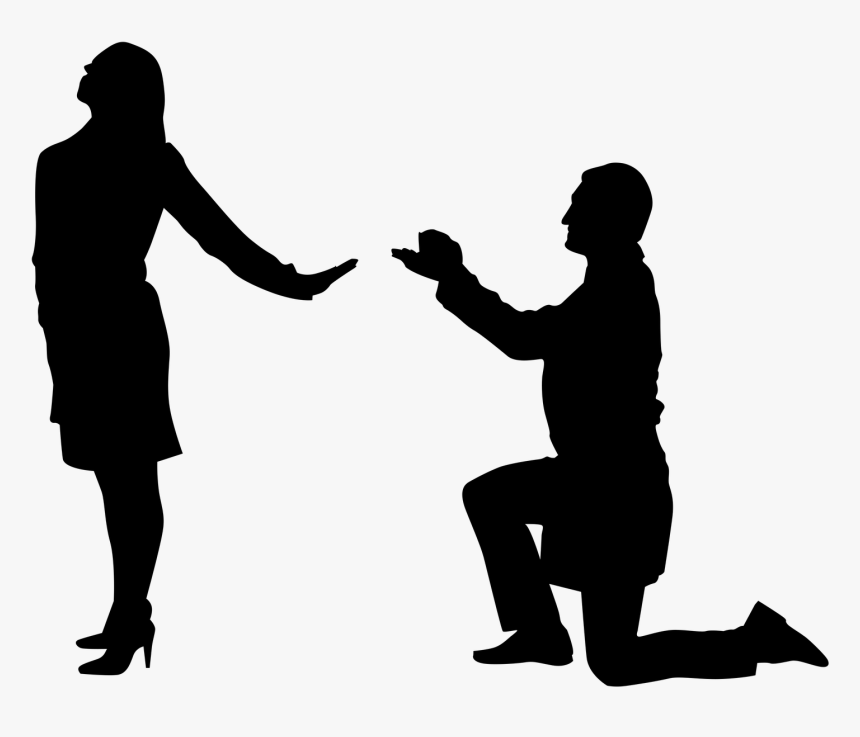 Girl Rejecting Boy Silhouette, HD Png Download, Free Download