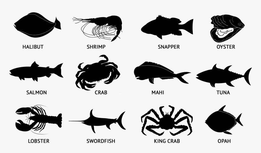 Seafood Silhouette, HD Png Download, Free Download
