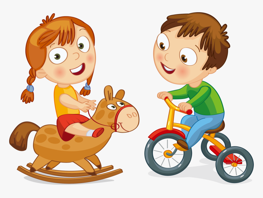Kid Riding Tricycle Clipart, HD Png Download, Free Download