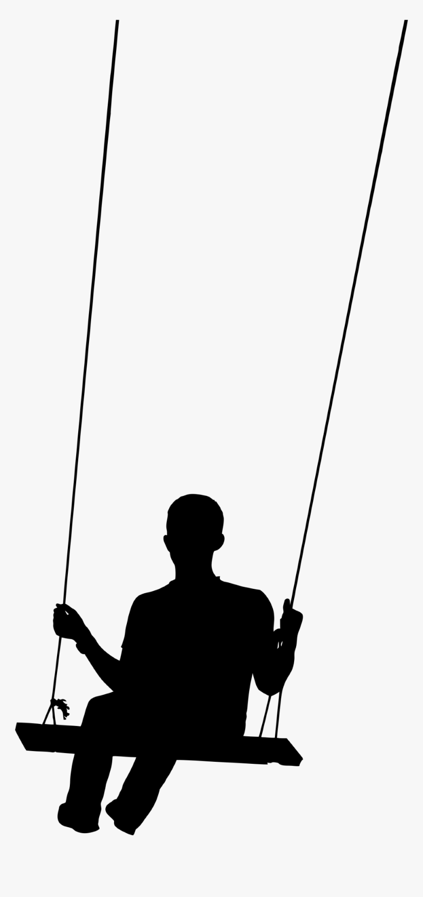 #ftestickers #swing #silhouette #people #man - Boy On Swing Silhouette, HD Png Download, Free Download