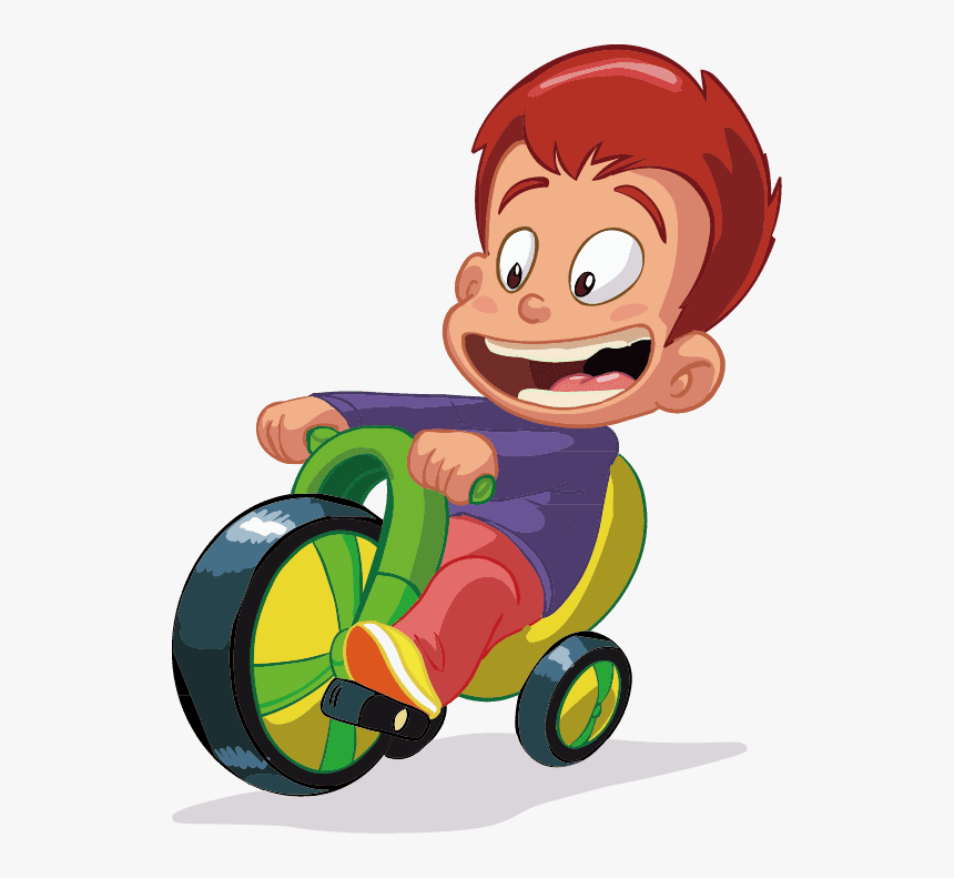 Kids Bicycle Cartoon Transparent, HD Png Download, Free Download