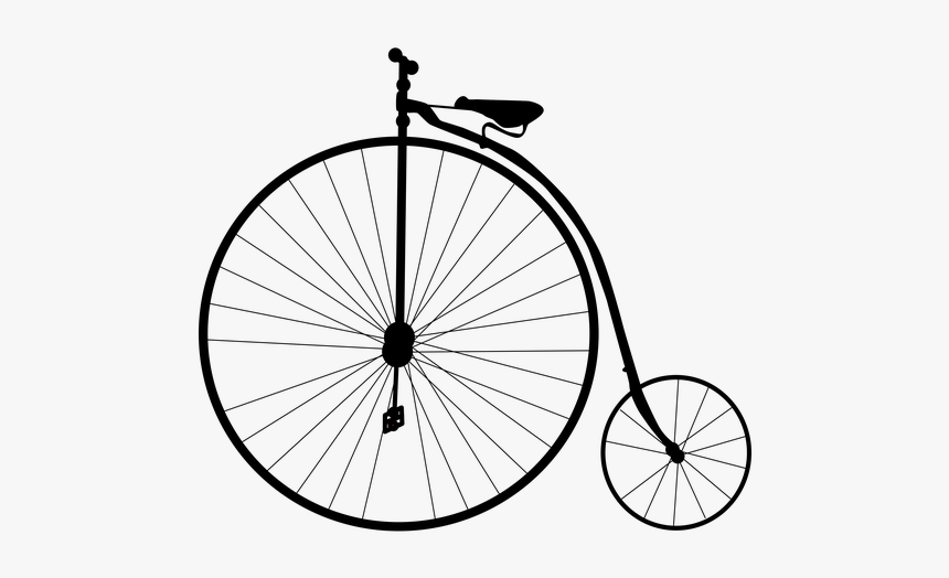 Penny Farthing Bicycle Silhouette, HD Png Download, Free Download