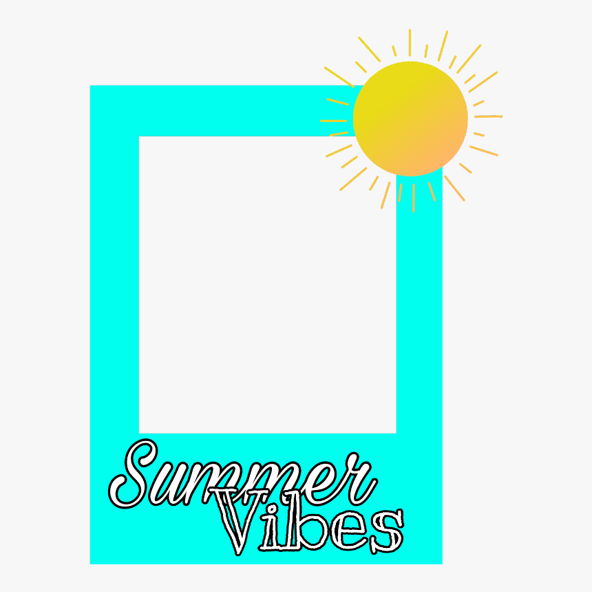 #summer #beach #polaroid #border - Circle, HD Png Download, Free Download