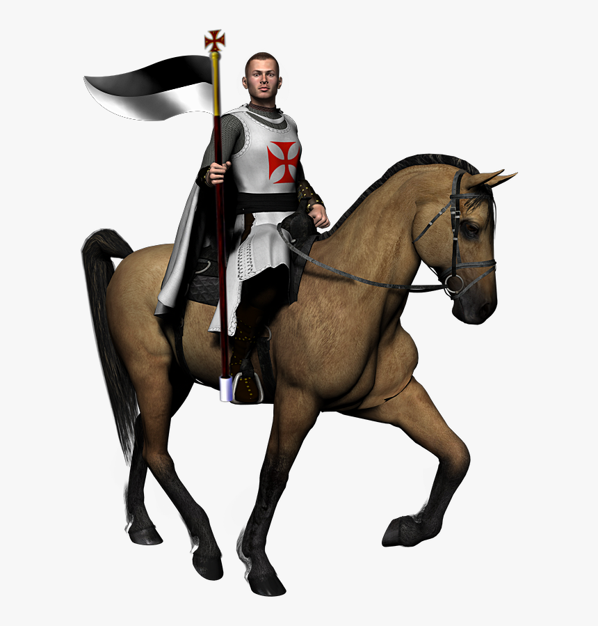 Transparent Man Riding Horse Clipart - Knight On Horse Transparent, HD Png Download, Free Download