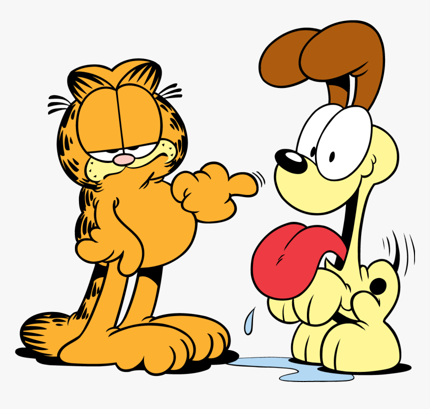 Odie Hugging Garfield - Garfield And Odie Png, Transparent Png, Free Download