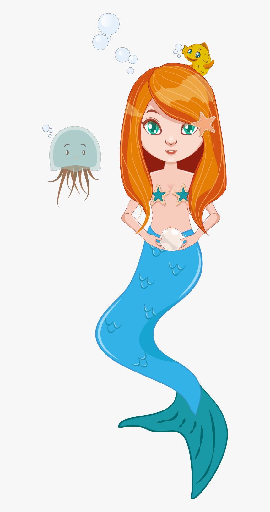 Ariel The Little Mermaid T-shirt Illustration - Sereias Coloridas, HD Png Download, Free Download