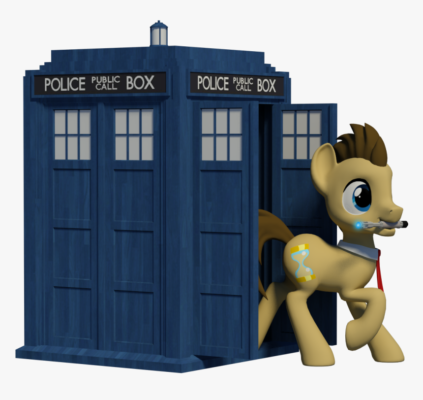 Picture Black And White D Artist Clawed - Doctor Whooves Tardis, HD Png Download, Free Download