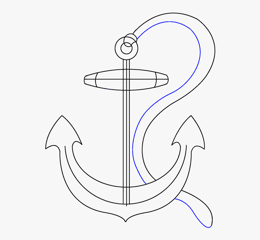 Transparent Cute Anchor Png - Line Art, Png Download, Free Download