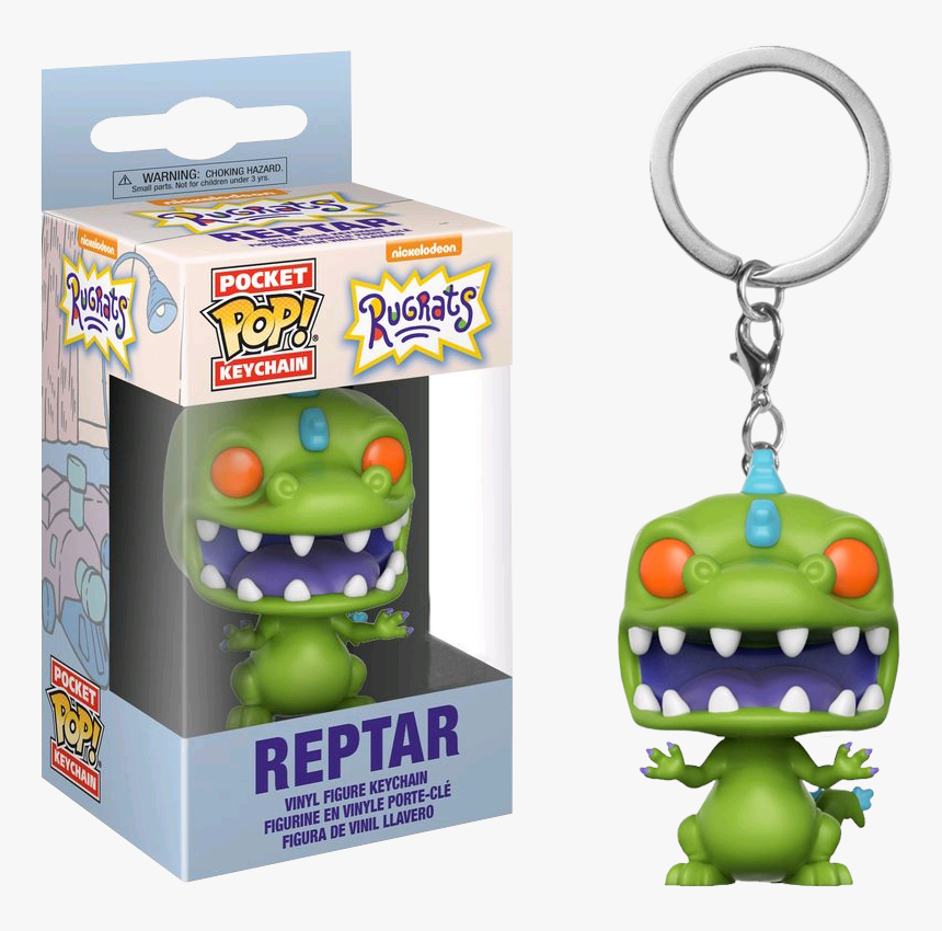 Reptar Pocket Pop Vinyl Keychain By Funko - Funko Pop Rugrats Reptar, HD Png Download, Free Download