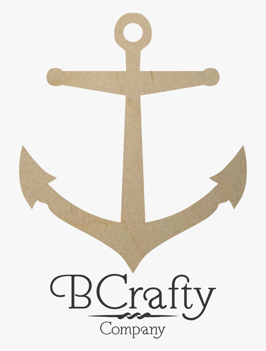 Wooden Anchor Cutout - Simple Navy Anchor, HD Png Download, Free Download