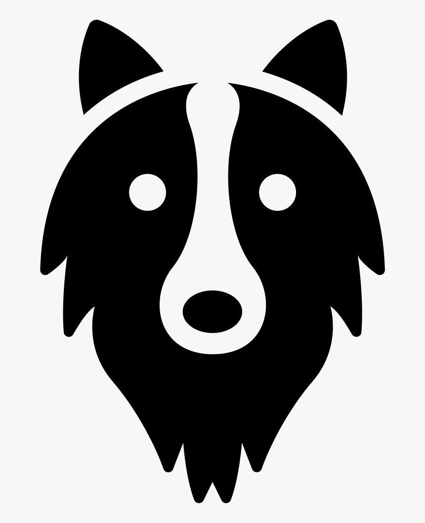 Border Collie Head - Dog Icons Vector Png, Transparent Png, Free Download