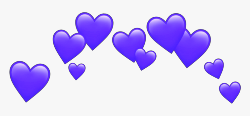 #heart #cute #effect #purple #hearts #pinkheart #purplehearts - Transparent Heart Crown Png, Png Download, Free Download