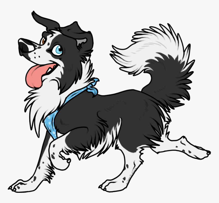 Transparent Border Collie Png - Cartoon Border Collie Drawing, Png Download, Free Download