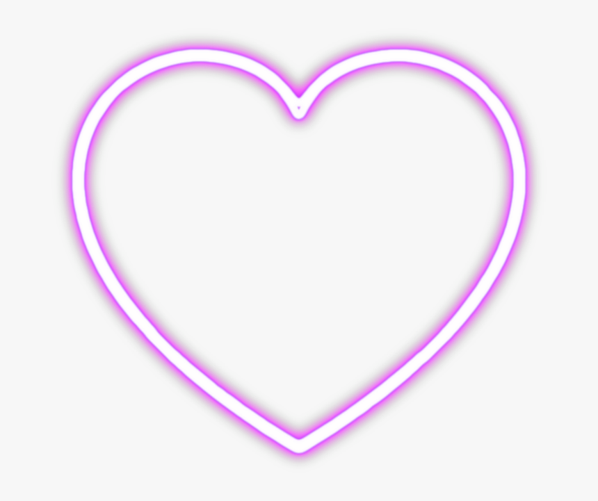 #heart #cute #effect #purple #pink #cool #edit #fanpage - Heart Neon Png, Transparent Png, Free Download