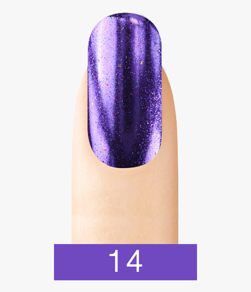 Chrome Nail Art Effect 14 Purple - Nail Polish, HD Png Download, Free Download