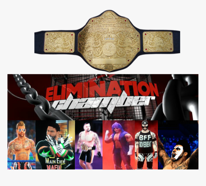 Elimination Chamber Png -benny Vs Shawn Vs Hviz Vs - Transparent World Heavyweight Championship Png, Png Download, Free Download