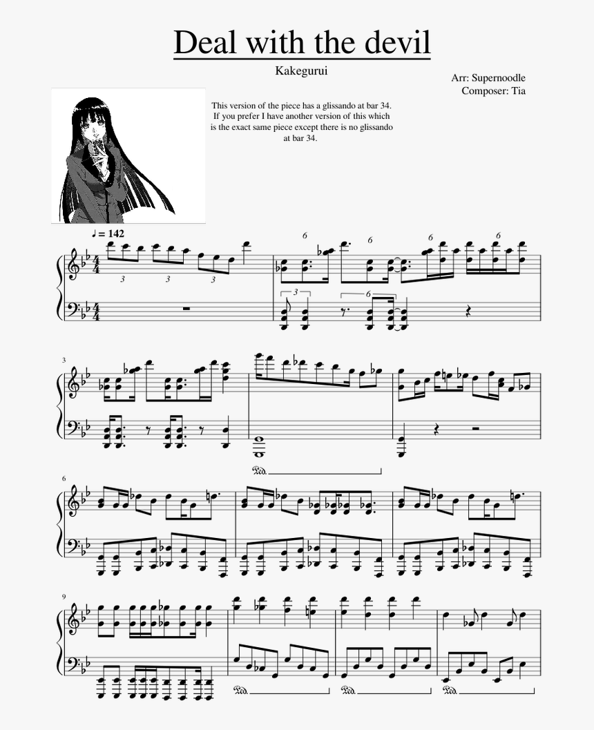 Deal With The Devil Kakegurui Piano, HD Png Download, Free Download
