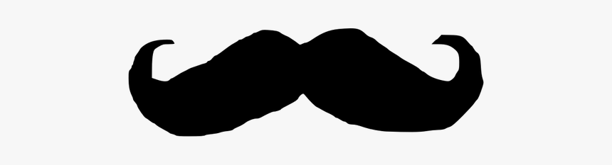Vector Illustration Of Black Mustache - Mustache Silhouette Clip Art, HD Png Download, Free Download