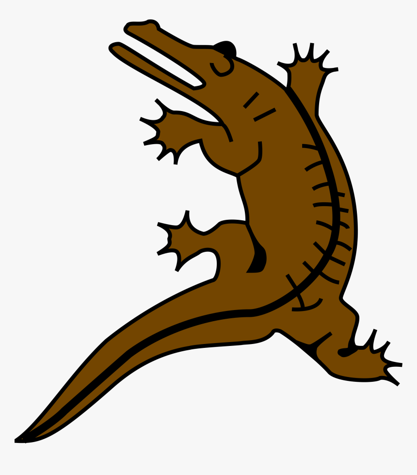 Crocodile Clipart Crocodile Tail - Crocodile Coat Of Arms, HD Png Download, Free Download