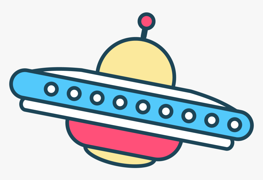 Unidentified Flying Object Clip - Colorful Objects Png, Transparent Png, Free Download