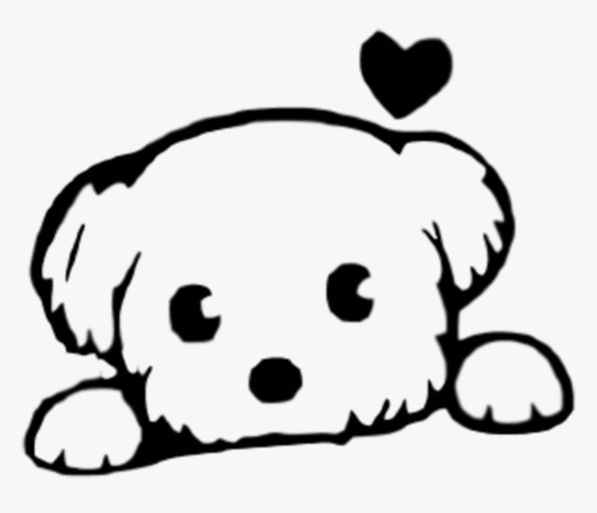 Cute Loving Dog Decal Toy Dog Breeds, Cookie Decorating, - Black And White Dog Stickers, HD Png Download, Free Download