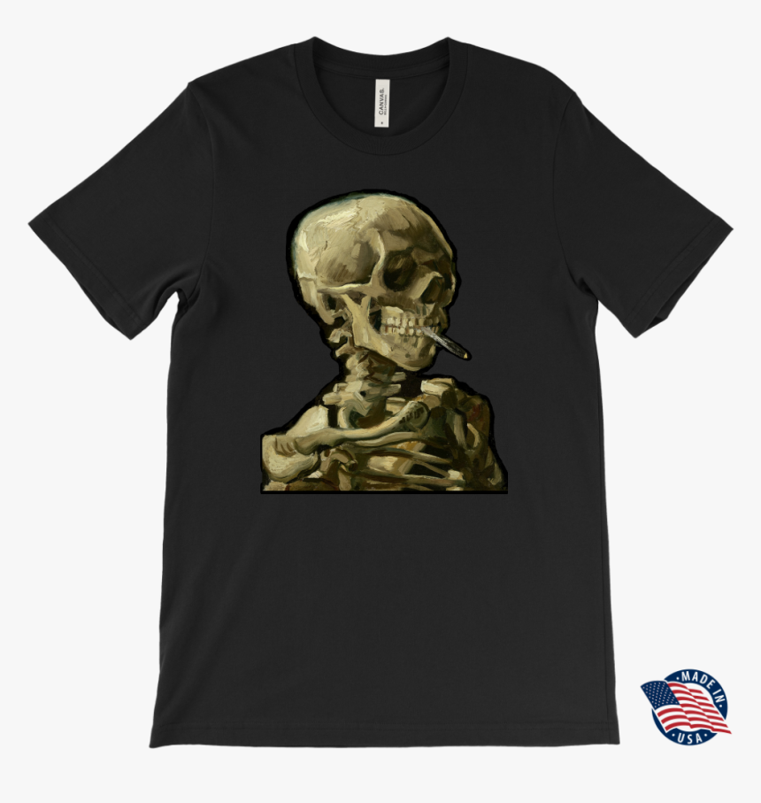 Skull Of A Skeleton With Burning Cigarette • Design - Memento Mori Van Gogh, HD Png Download, Free Download