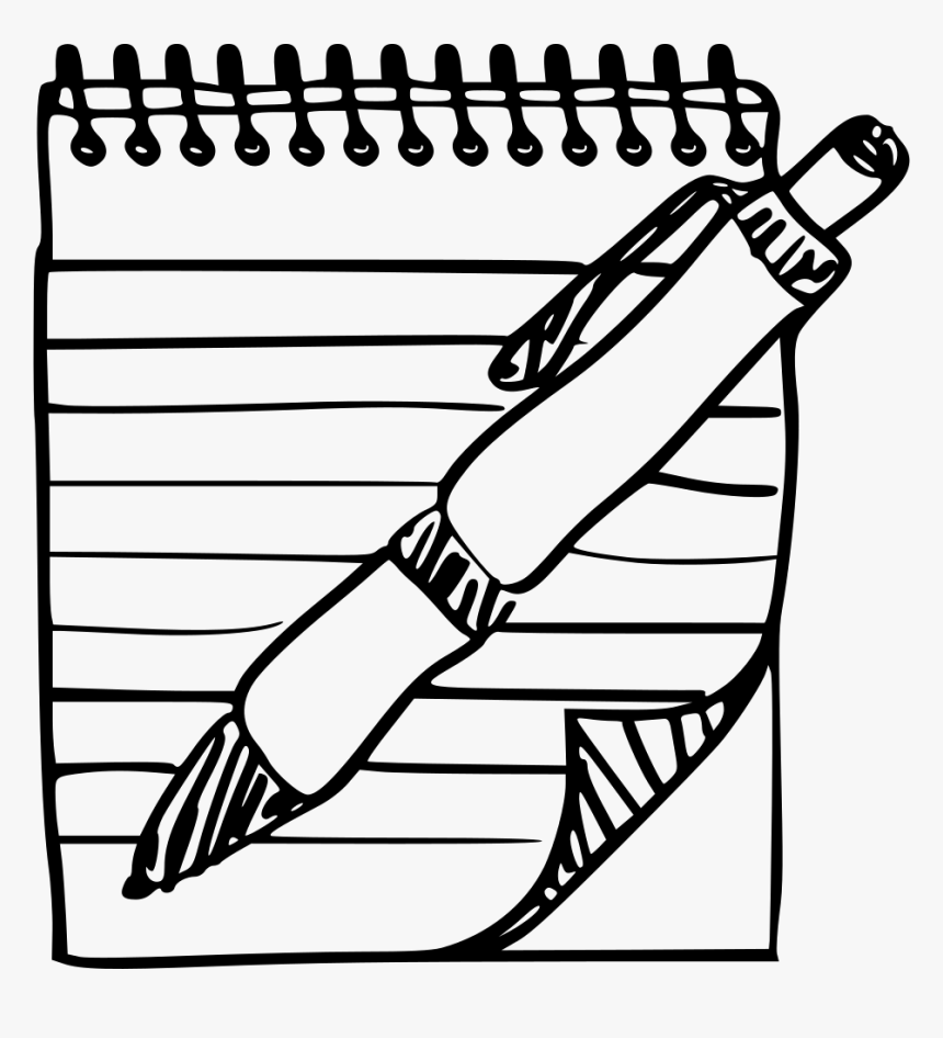 Document Edit Notepad Pen Write Writing - Sketch Computer Transparent, HD Png Download, Free Download