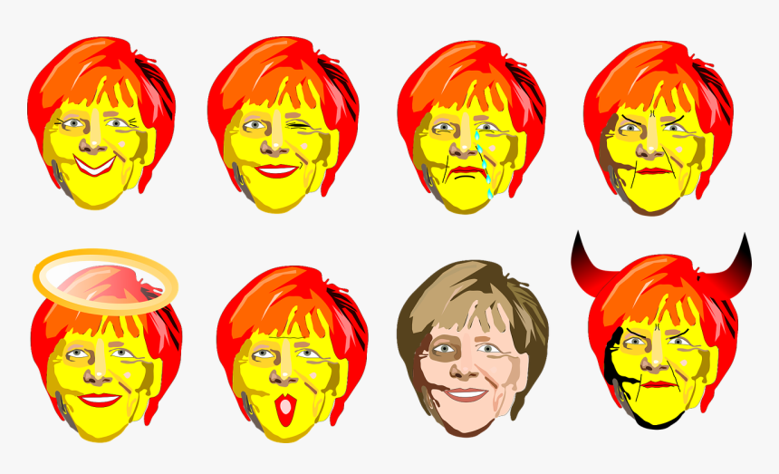 Merkel Smiley Politician Free Photo - Emoticon Merkel, HD Png Download, Free Download