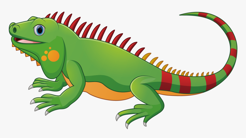 Drawn Reptile Green Iguana - Animal Alphabet I Is For Iguana, HD Png Download, Free Download