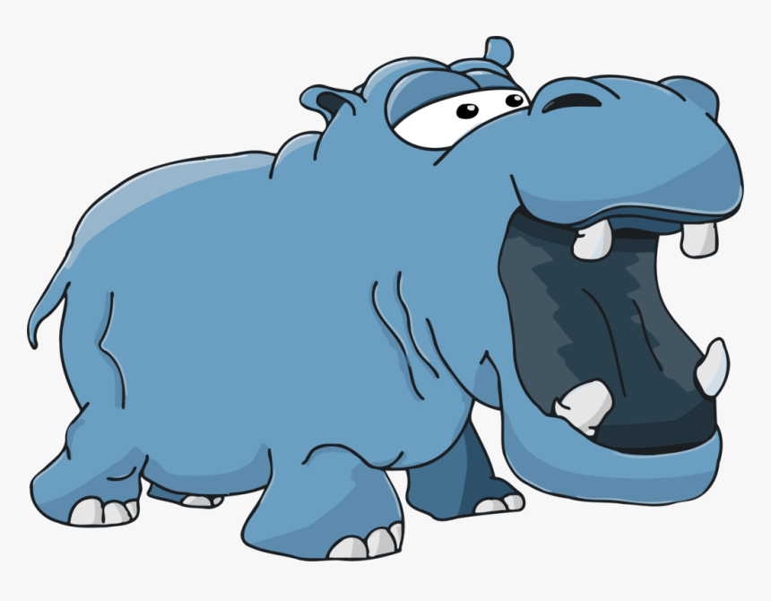 Marine Mammal,wildlife,indian Elephant - Cartoon Animals With Mouth Open, HD Png Download, Free Download