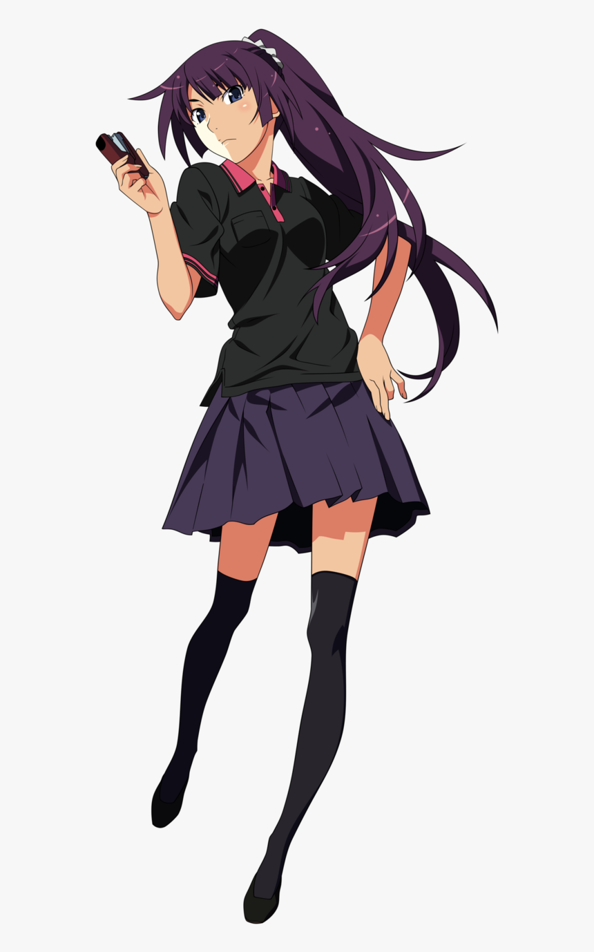 Anime Bakemonogatari Senjougahara Hitagi Monogatari - Hitagi Senjougahara Transparent, HD Png Download, Free Download