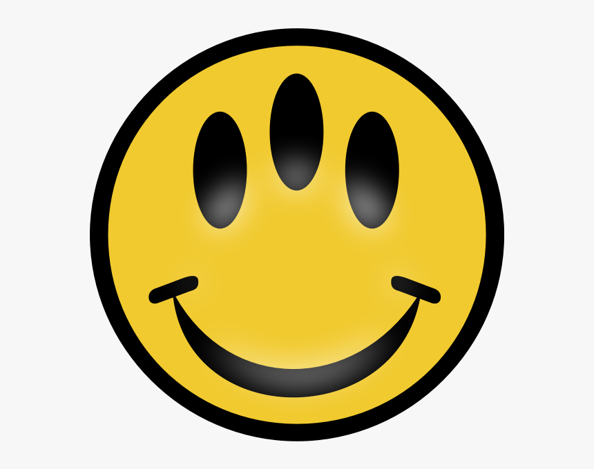 Vector Image Of Three Eyed Emoticon - Three Eyed Happy Face, HD Png Download, Free Download
