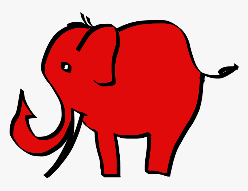 Cartoon Elephant Pic - ช้าง สี แดง การ์ตูน, HD Png Download, Free Download