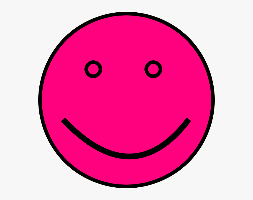 Pink Face Svg Clip Arts - Smiley, HD Png Download, Free Download