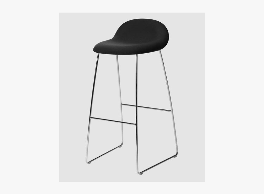 3d Counter / Bar Stool Front Upholstered Stool With - Bar Stool, HD Png Download, Free Download