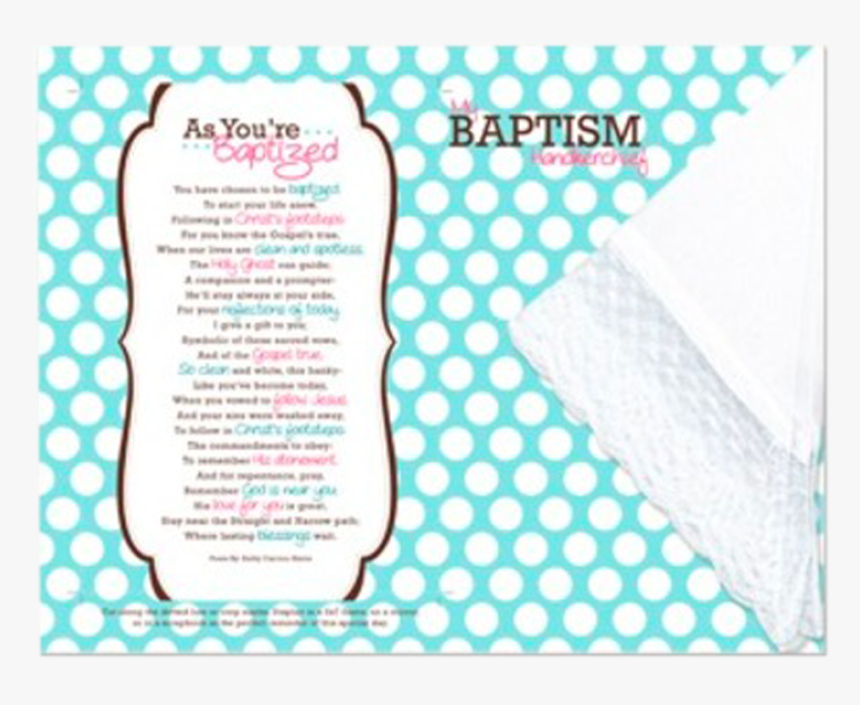 Baptism Handkerchief Poem, HD Png Download, Free Download