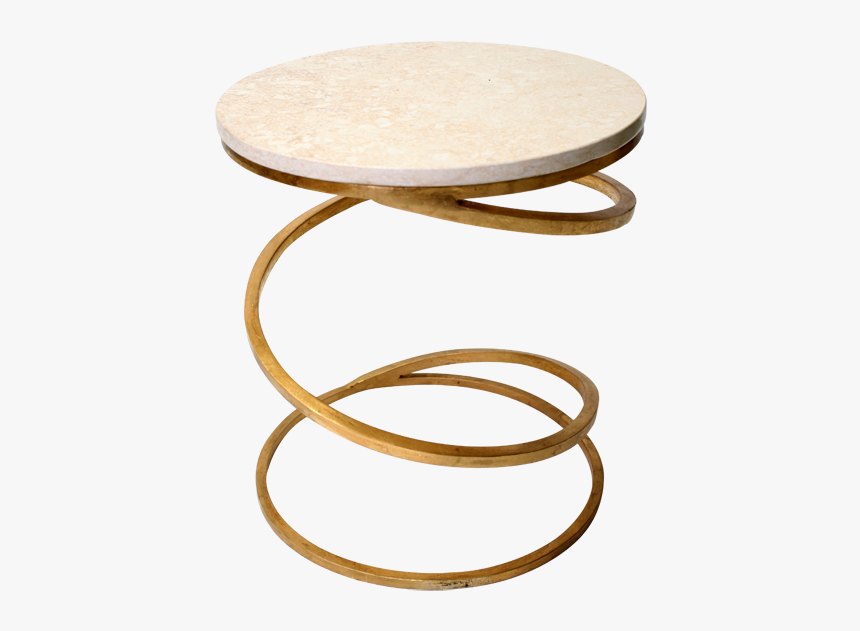 Gold Spiral Side Table - Coffee Table, HD Png Download, Free Download