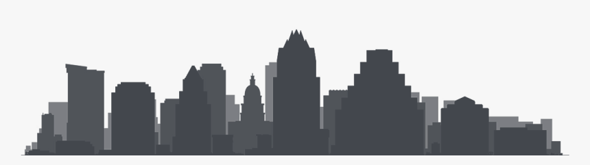 Austin Skyline Black And White Cartoon, HD Png Download, Free Download