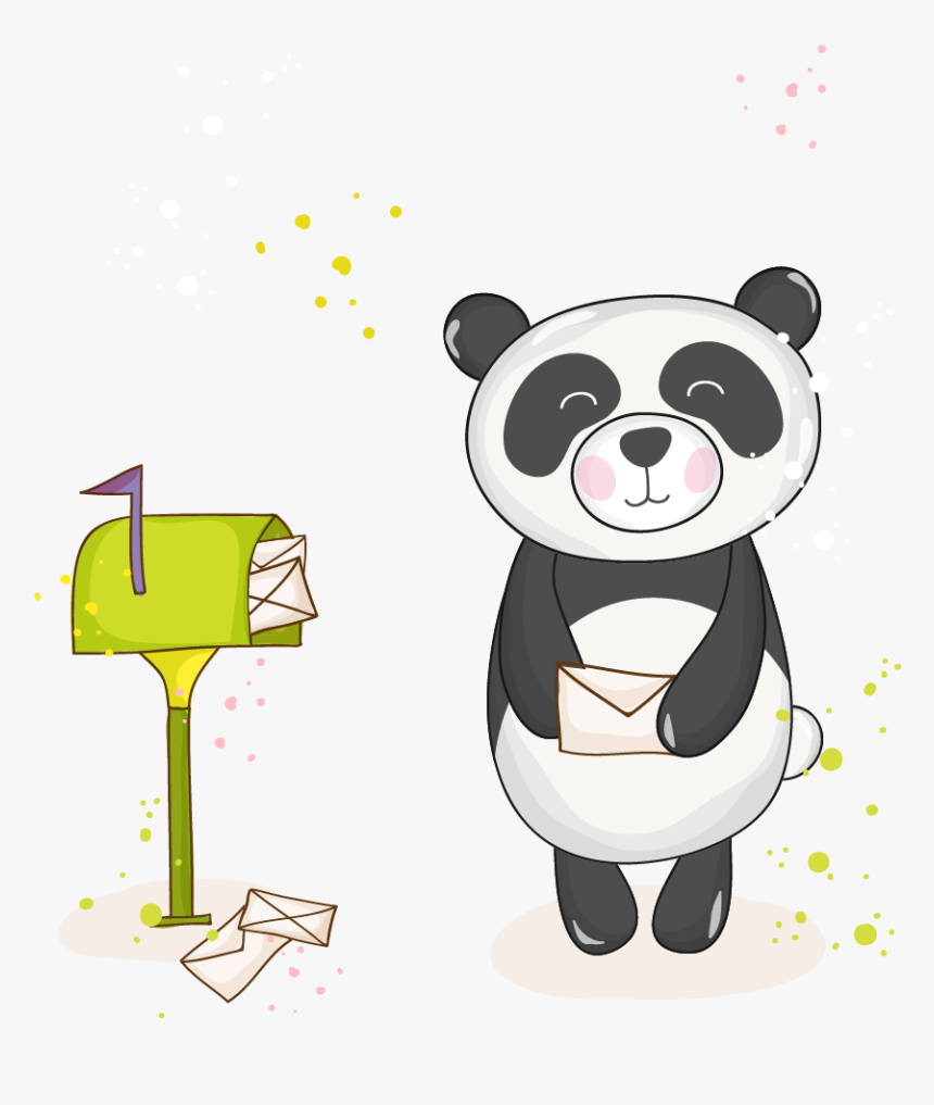 Giant Panda Bear Baby Shower Illustration - Giant Panda, HD Png Download, Free Download